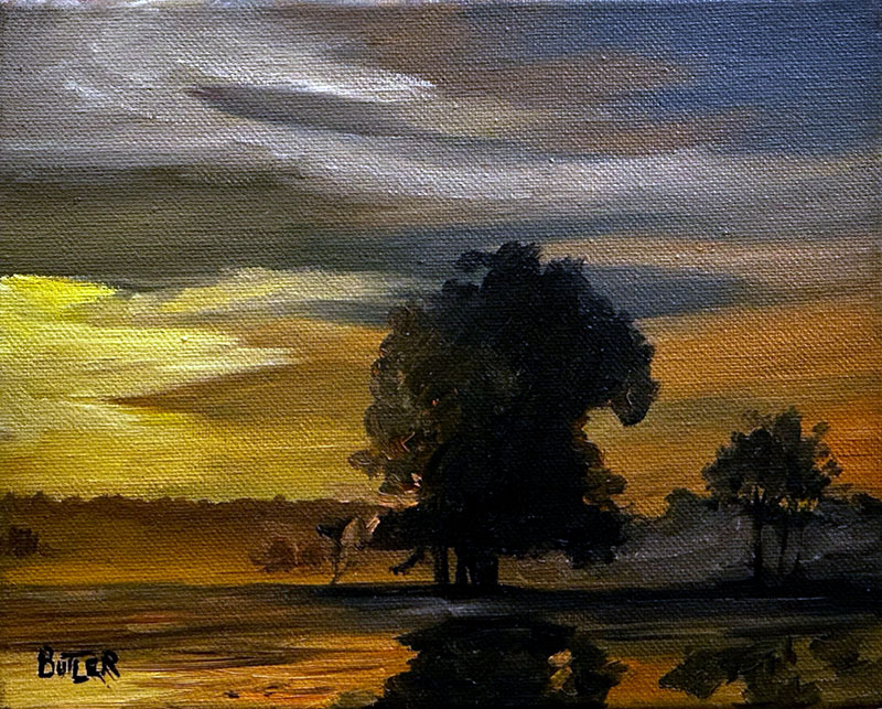 Landscape, Murky Sunset